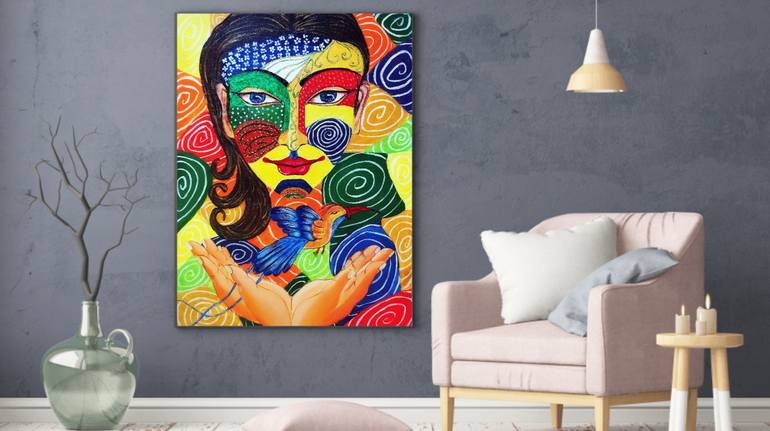 Original Expressionism Abstract Painting by Sudeshna Sarkar