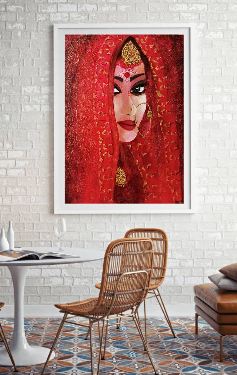 Original Expressionism People Painting by Sudeshna Sarkar