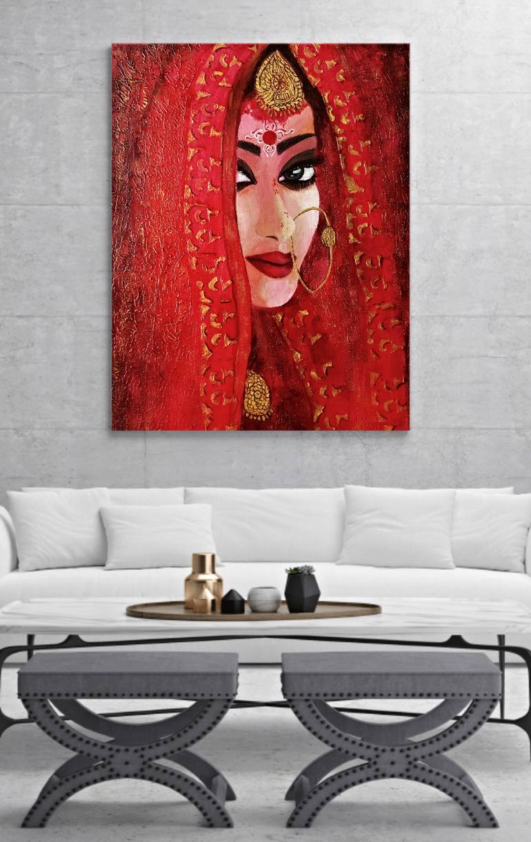 Original Expressionism People Painting by Sudeshna Sarkar