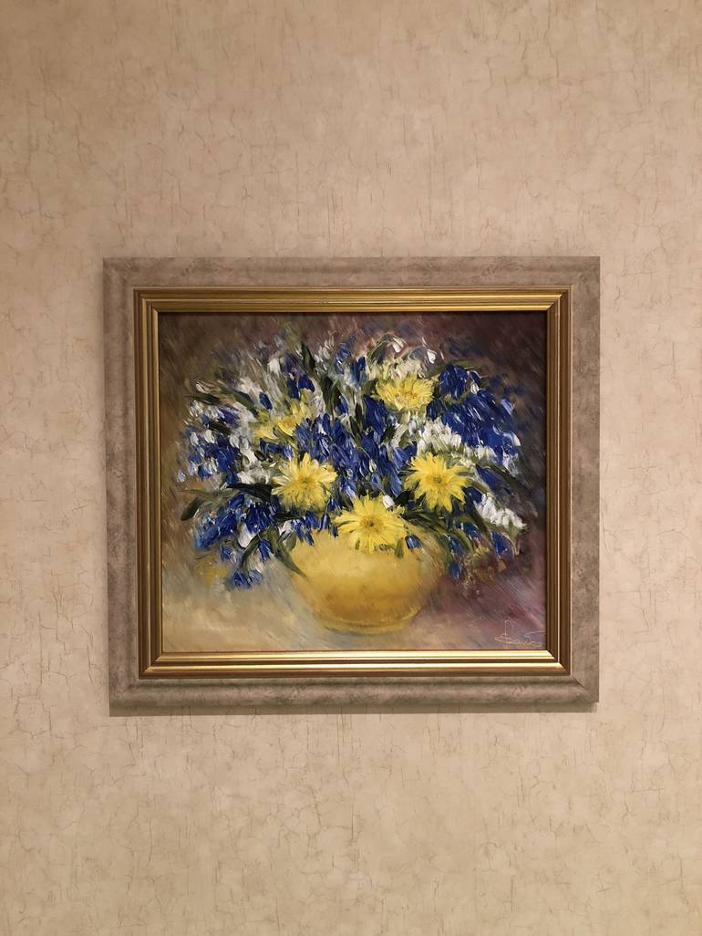 Original Impressionism Floral Painting by Elena Fayko