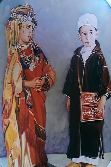 children morocco with clothes traditional - Limited Edition of 1 thumb