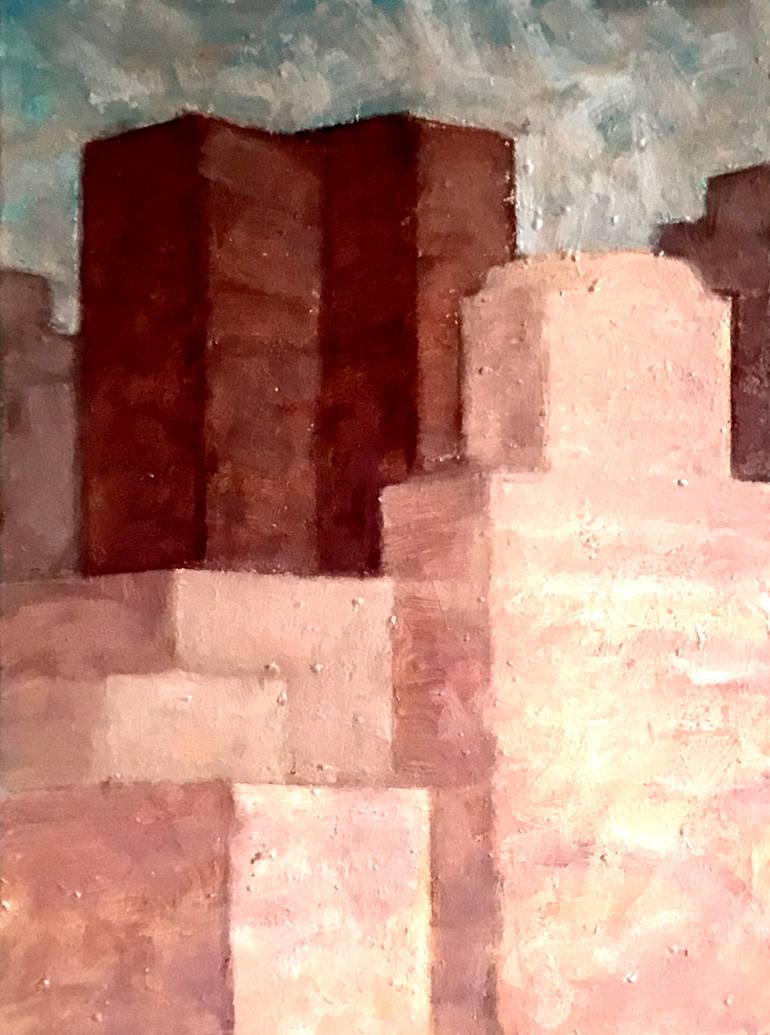 Original Architecture Painting by Johannes Van Uden | Figurative Art on Canvas | nyc