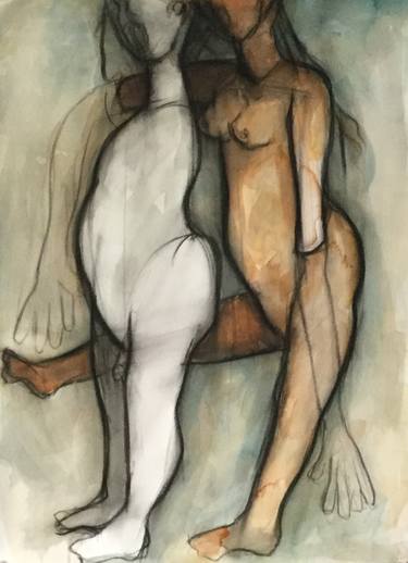 Original Figurative Love Drawings by Johannes Van Uden