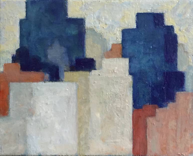Original Architecture Painting by Johannes Van Uden | Figurative Art on Canvas | No title