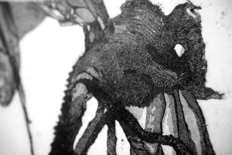 Original Illustration Animal Printmaking by Aleksandra Mietus