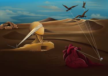 Original Surrealism Abstract Digital by Lara J Trad