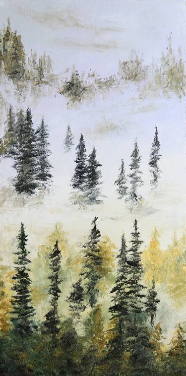 Foggy Forest Painting By Elena Gabbasova Saatchi Art