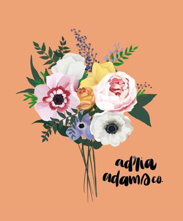 Original Floral Mixed Media by Adria Adams