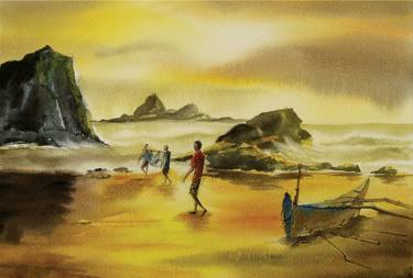 Original Illustration Landscape Paintings by praveen verma
