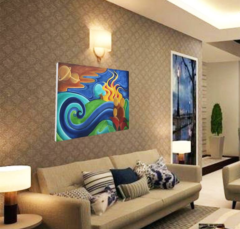 Original Abstract Expressionism Abstract Painting by Praveen Verma