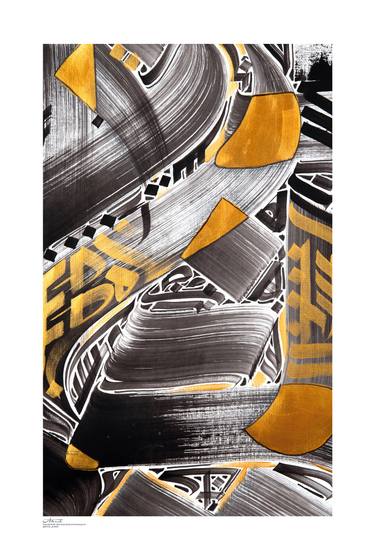 Calligraphy Graphite Art Prints on Canvas For Sale | Saatchi Art