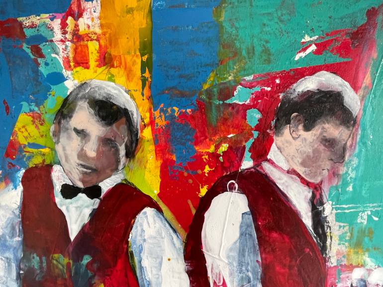 Original Abstract People Painting by Astrid Echle