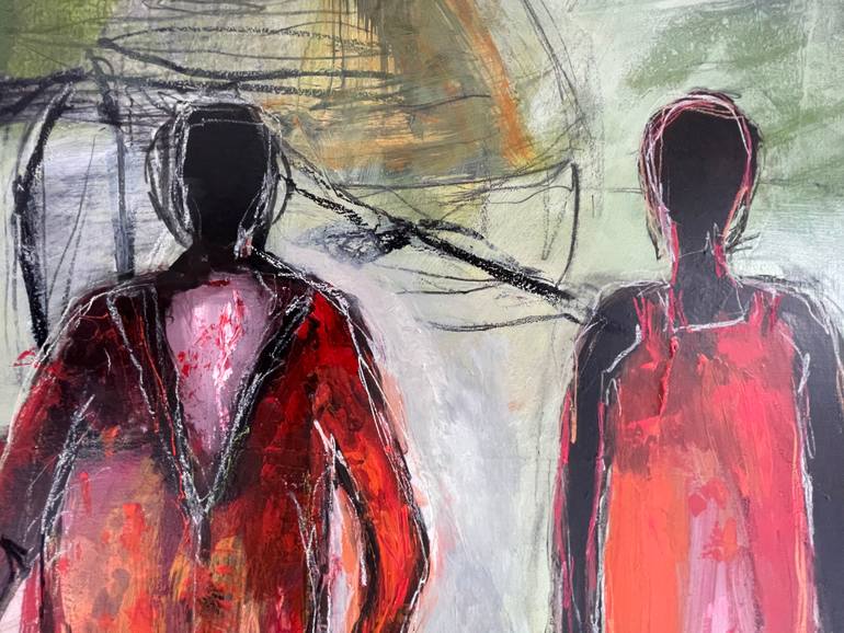 Original Abstract People Painting by Astrid Echle