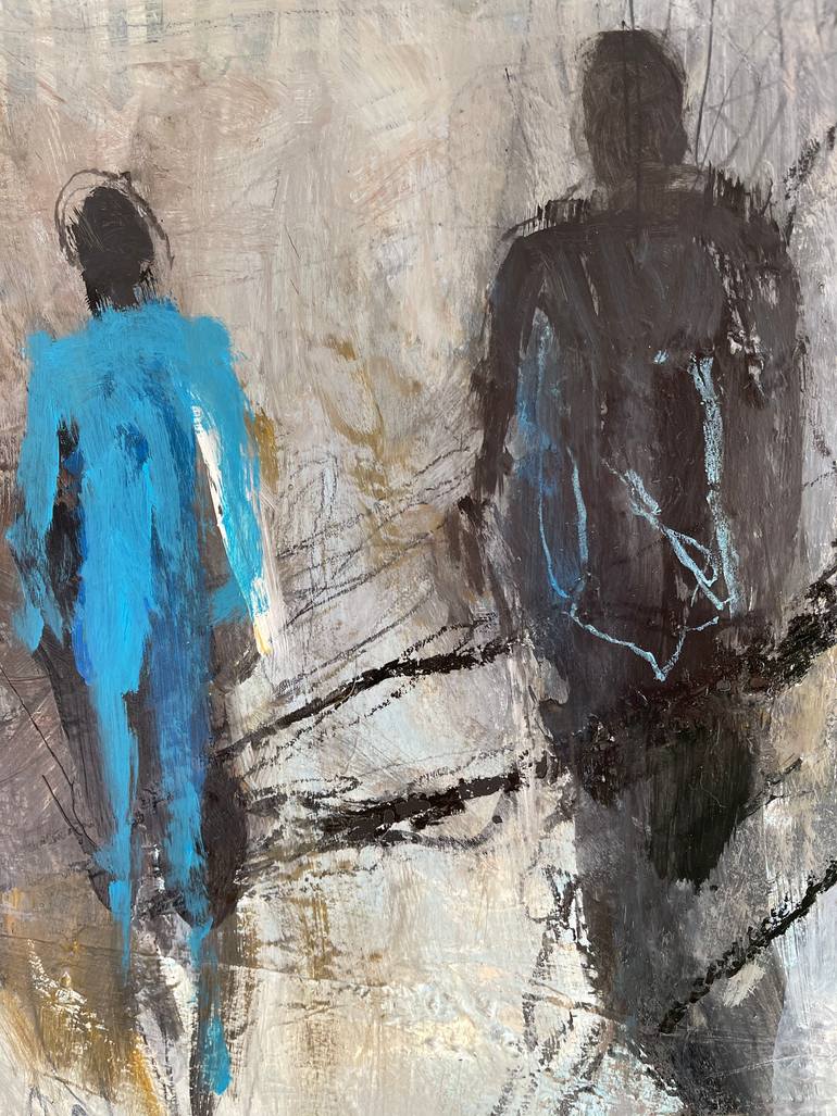 Original Abstract People Painting by Astrid Echle