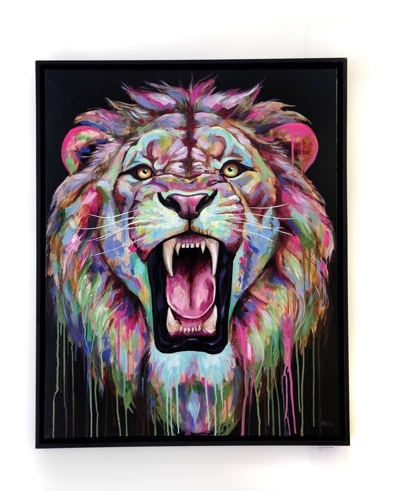 Original Pop Art Animal Painting by Alexandra Andreica