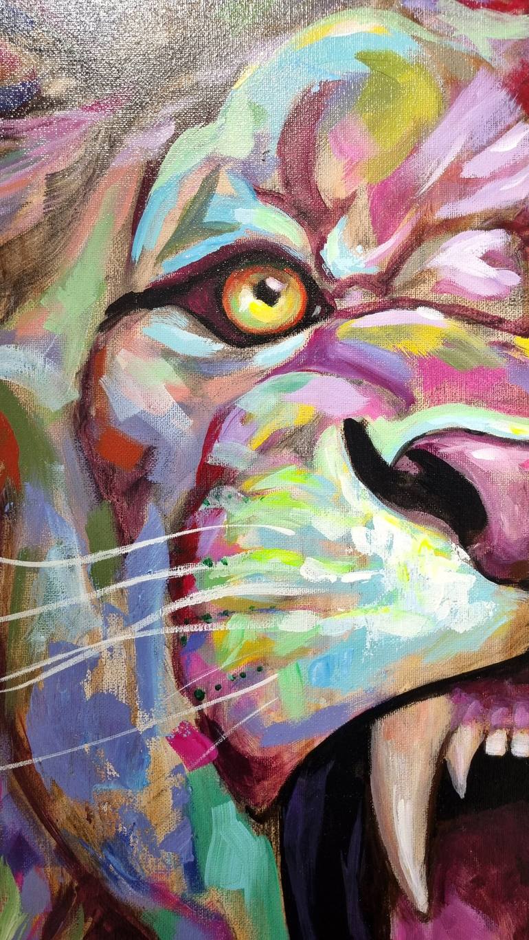 Original Pop Art Animal Painting by Alexandra Andreica