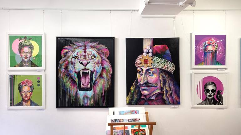 Original Pop Art Animal Painting by Alexandra Andreica