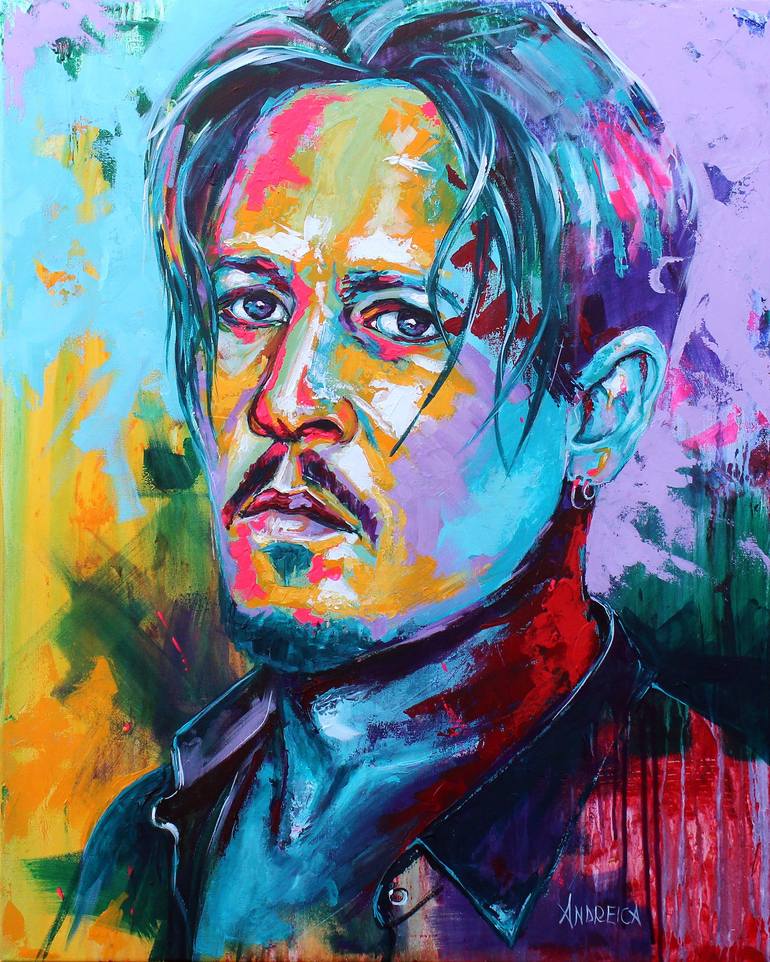 Johnny Depp Painting by Alexandra Andreica | Saatchi Art