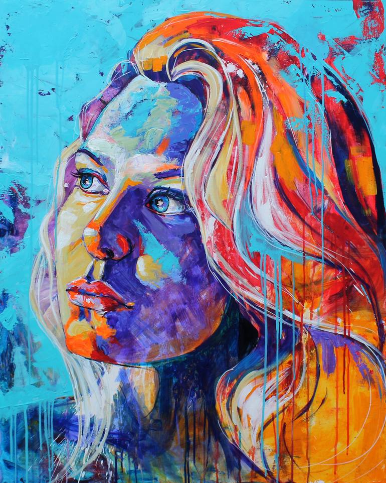Abstract portrait Painting by Alexandra Andreica  Saatchi Art