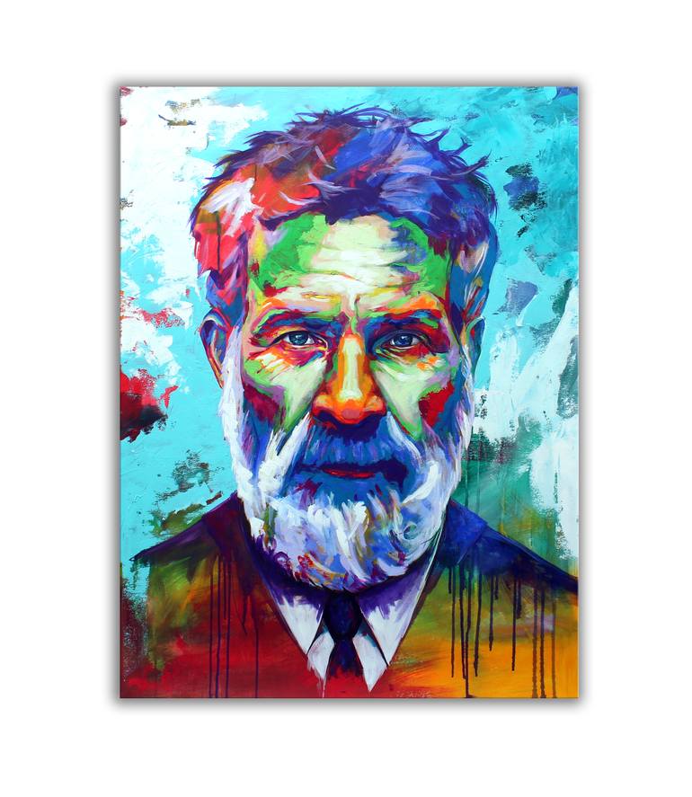 Original Abstract Pop Culture/Celebrity Painting by Alexandra Andreica