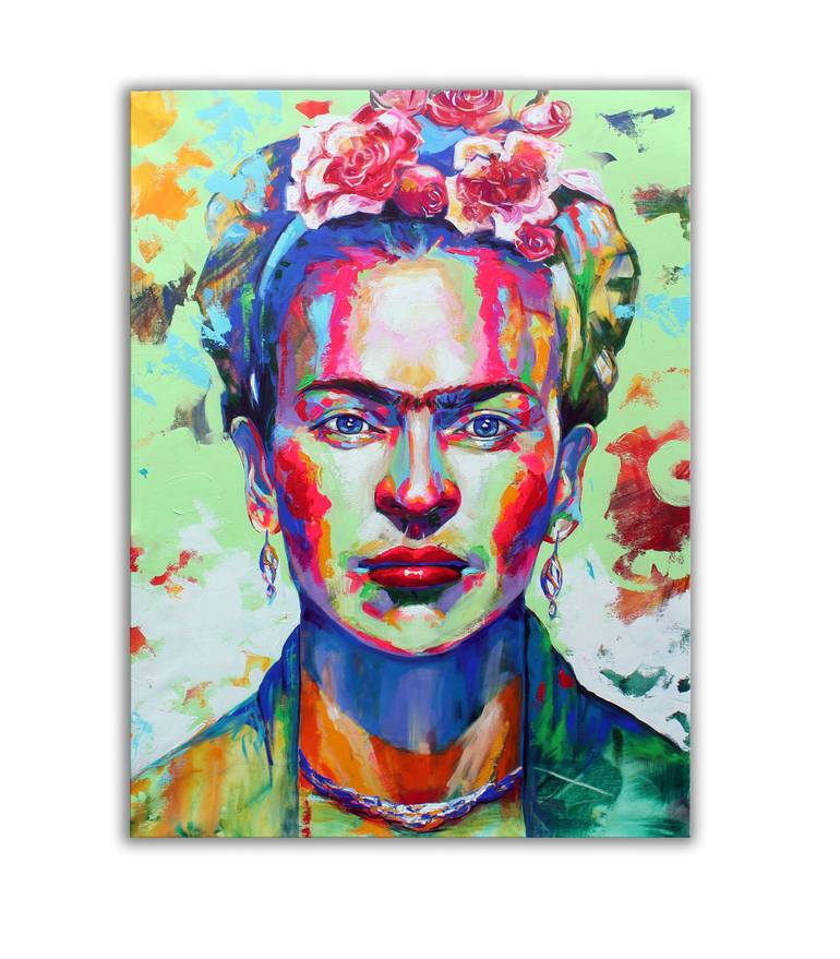Original Abstract Portrait Painting by Alexandra Andreica
