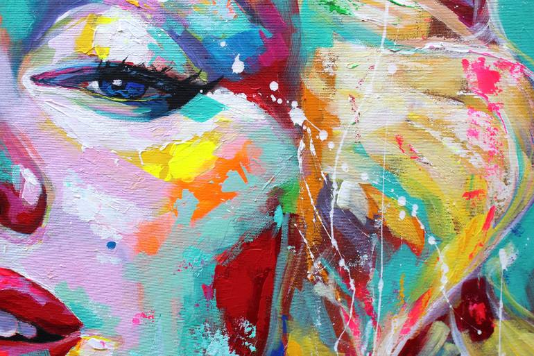 Original Abstract Portrait Painting by Alexandra Andreica