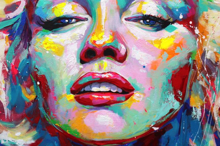 Original Abstract Portrait Painting by Alexandra Andreica