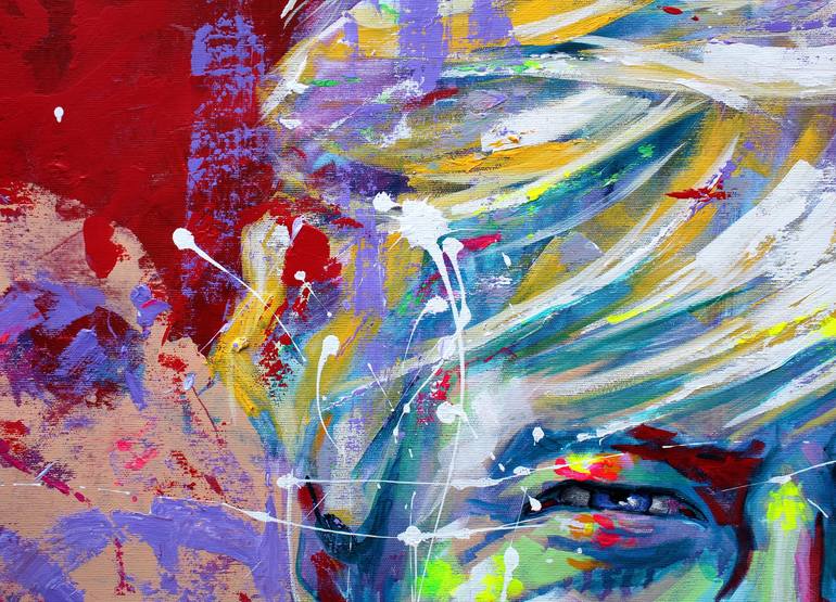 Original Abstract Celebrity Painting by Alexandra Andreica