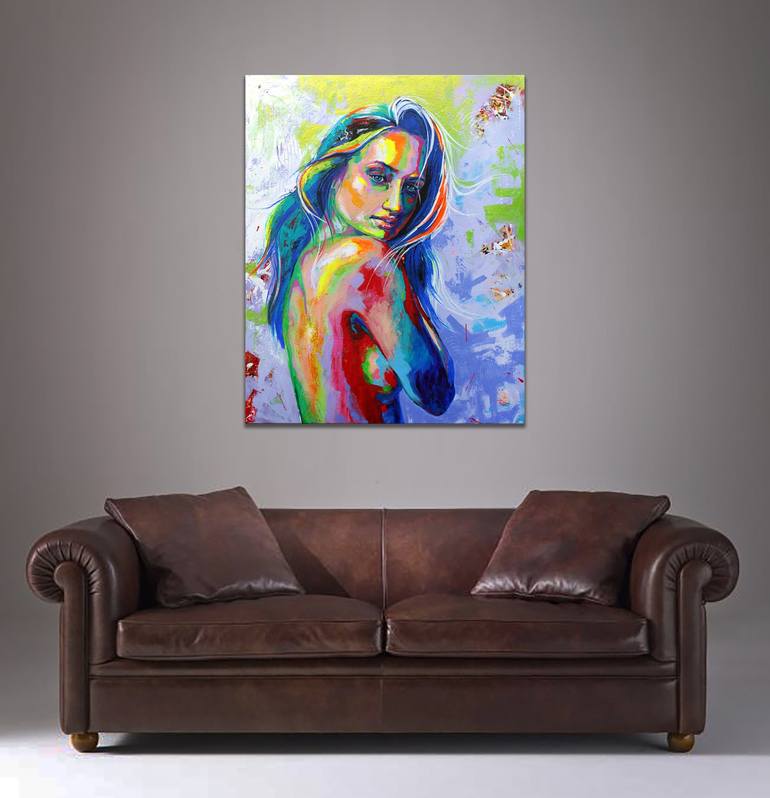 Original Abstract Nude Painting by Alexandra Andreica