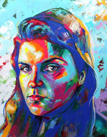 Original Abstract Portrait Paintings by Alexandra Andreica