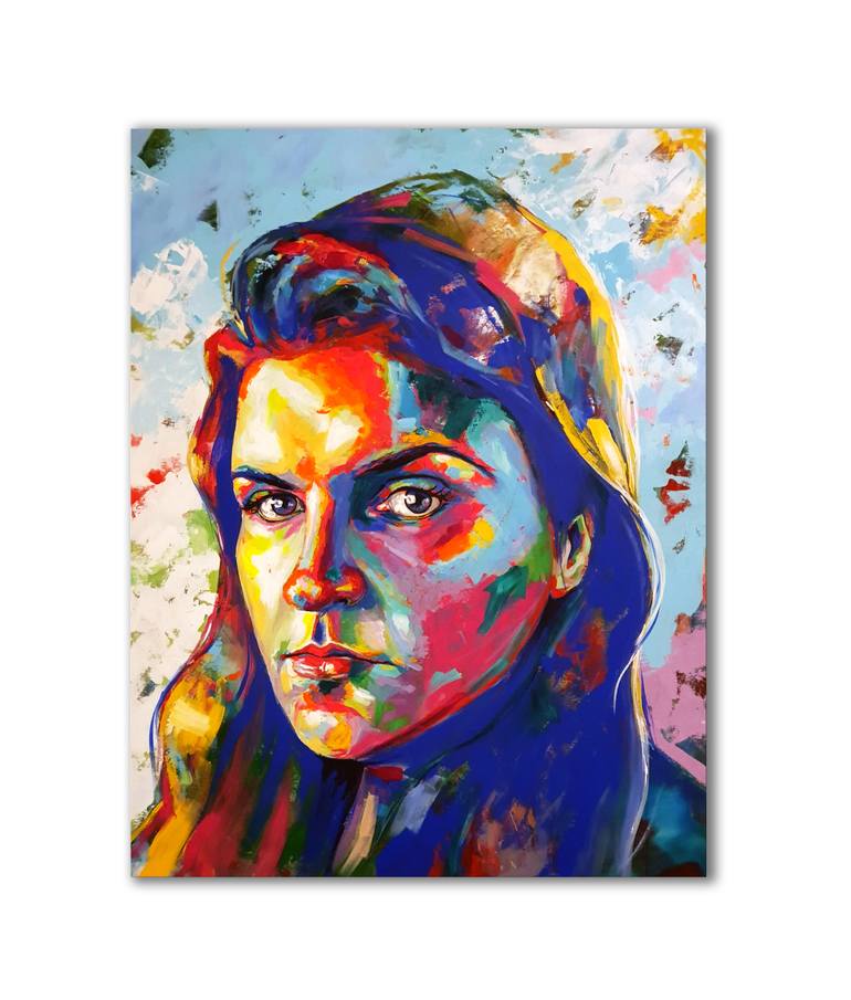 Original Abstract People Painting by Alexandra Andreica