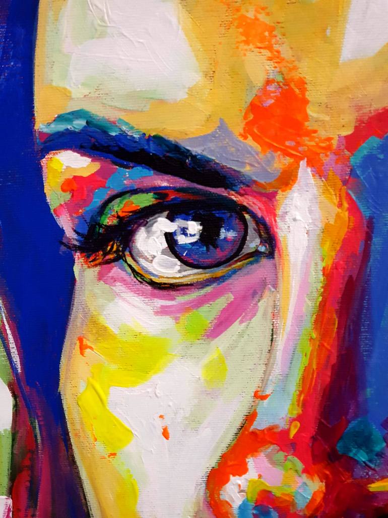 Original Abstract People Painting by Alexandra Andreica