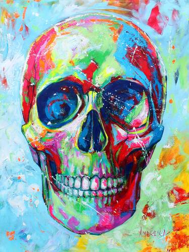 Original Abstract Mortality Paintings by Alexandra Andreica