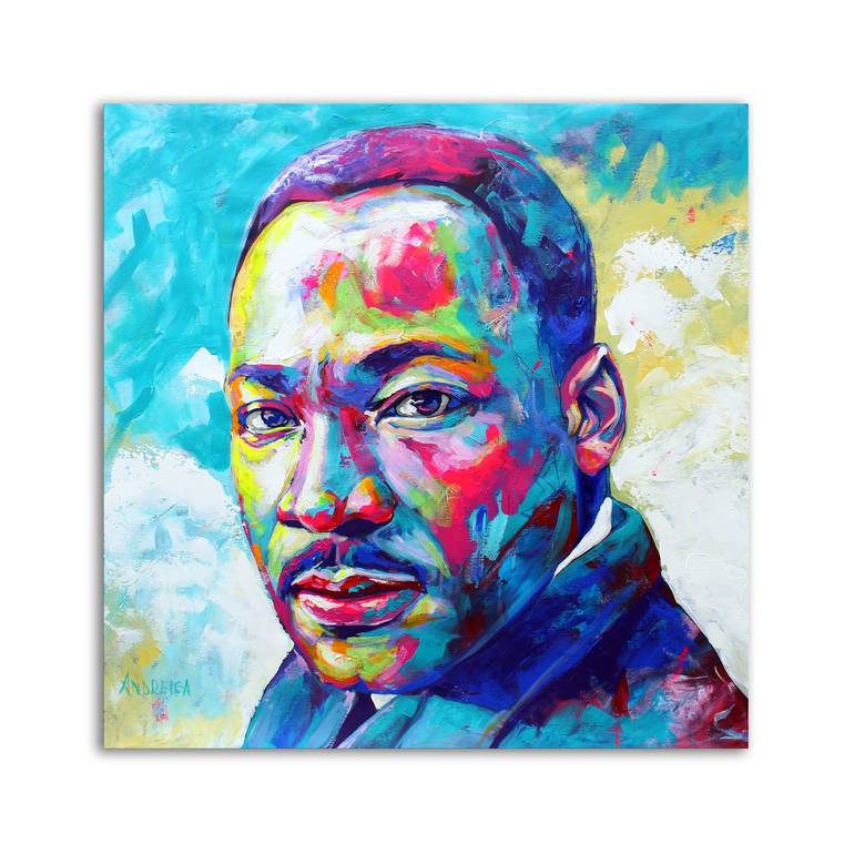 Martin Luther King Jr. - spontaneous realism Painting by Alexandra ...
