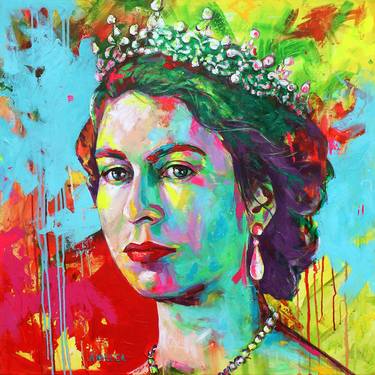 Saatchi Art Artist Alexandra Andreica; Paintings, “Queen Elizabeth II” #art