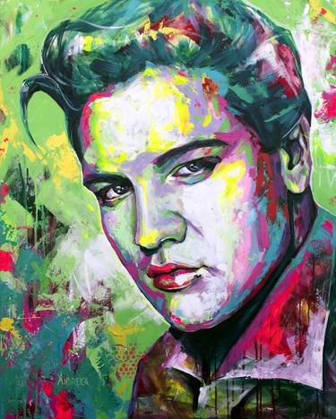 Saatchi Art Artist Alexandra Andreica; Paintings, “Elvis Presley” #art