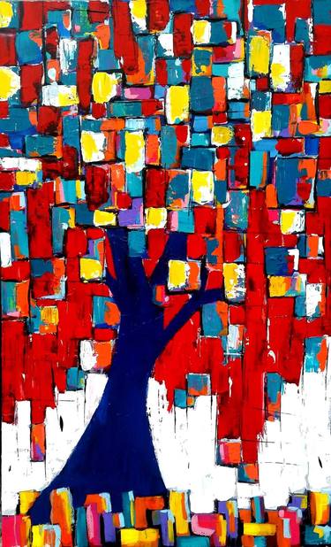 Original Abstract Tree Paintings by Isabelle Castilloux