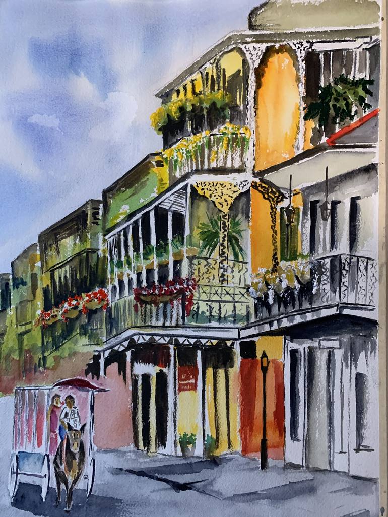 French Quarter New Orleans Painting By Syed Shah | Saatchi Art