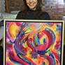 The Modern Dance - framed - with artist J R Oatts