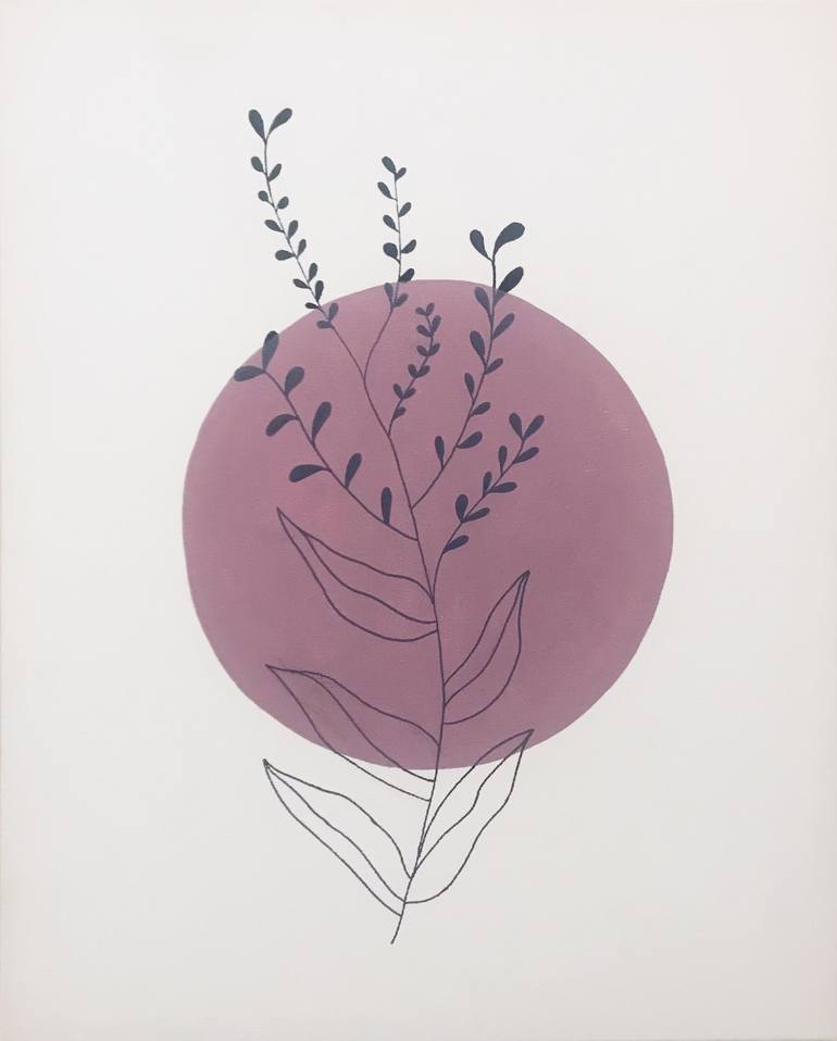 Lavender Painting Set of 3, Canvas Wall Art Botanical Illustration