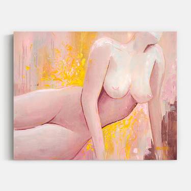 Original Abstract Expressionism Nude Paintings by Nichapha Trongsiri