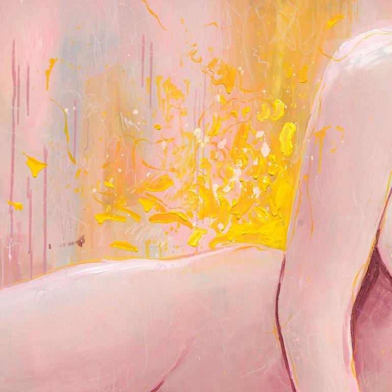 Original Abstract Expressionism Nude Painting by Nichapha Trongsiri