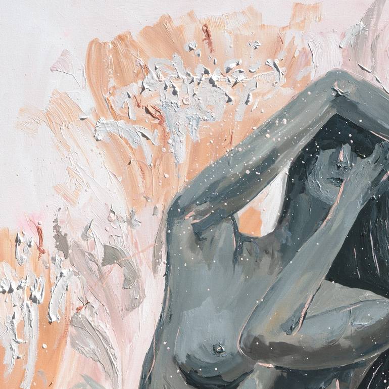 Original Abstract Expressionism Nude Painting by Nichapha Trongsiri