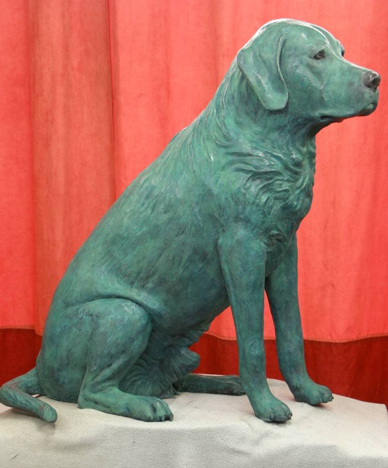 Original Realism Dogs Sculpture by Willem Botha