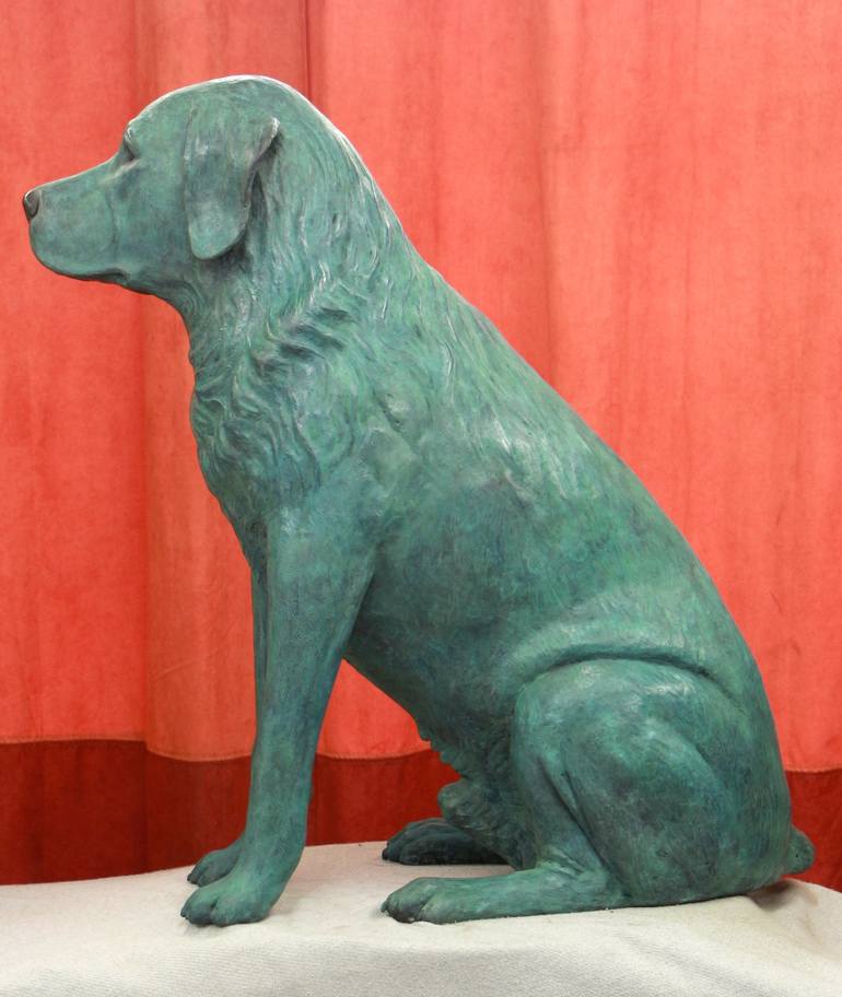 Original Realism Dogs Sculpture by Willem Botha