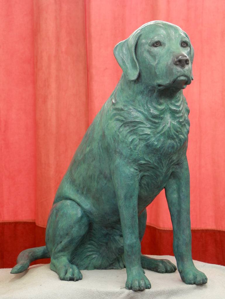 Original Realism Dogs Sculpture by Willem Botha