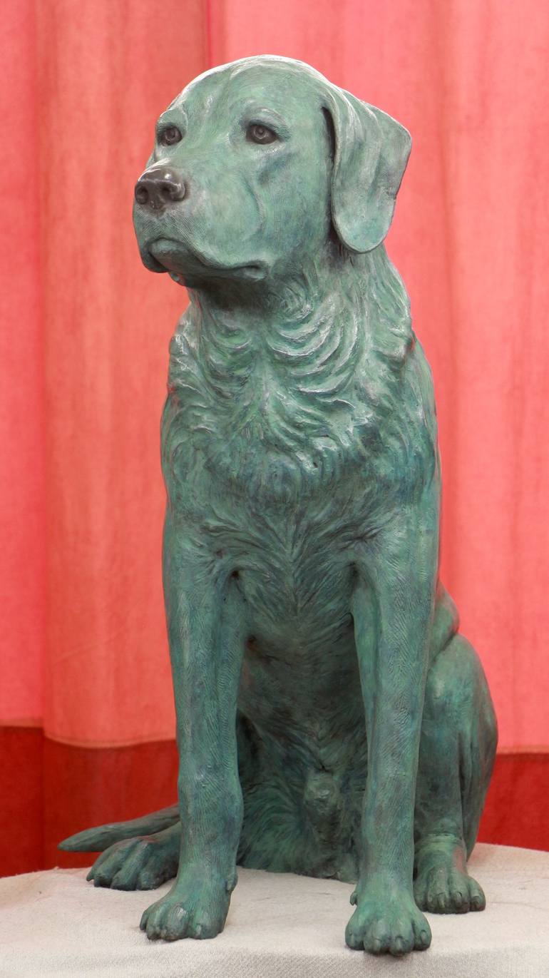 Original Realism Dogs Sculpture by Willem Botha