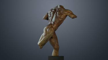 Phoebus, Male Bronze Torso Sculpture, Ltd Edition 3 of 14 thumb