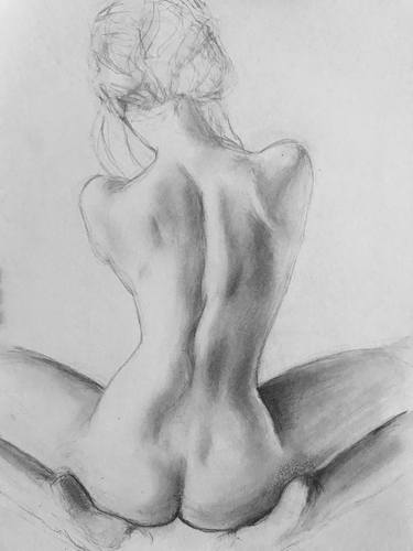 Original Nude Drawing by Crina Crăciun