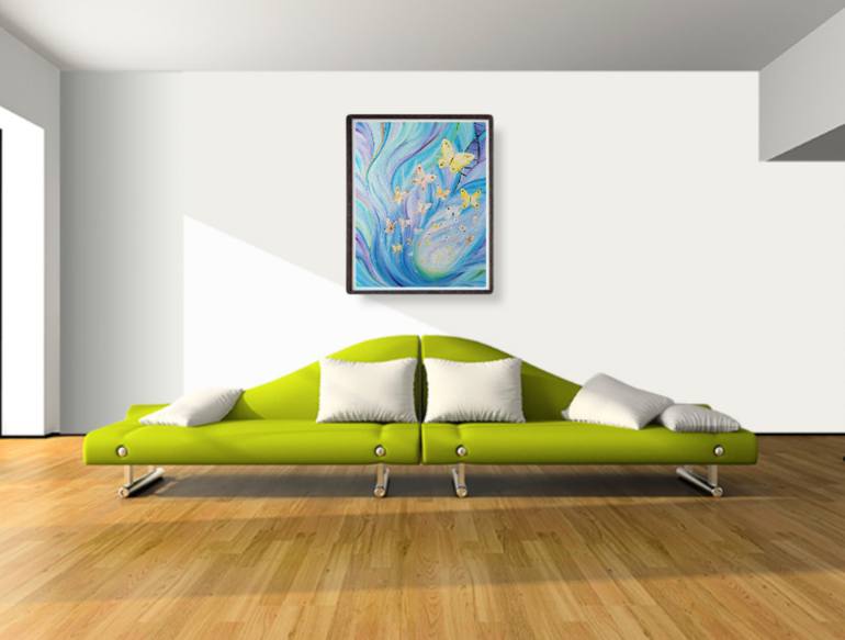 Original Abstract Expressionism Abstract Painting by Ingrida Grosmane